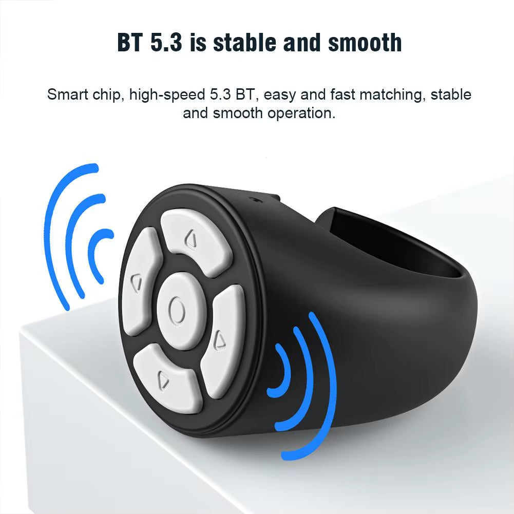 Wireless Fingertip Remote Control Ring Blue Tooth Scroller Page Turner Clicker for Mobile Phone Selfie Button Mobile Controller