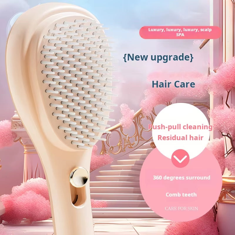 Portable Self-Cleaning Hair Brush Anti-Static Scalp Massage Comb Magic Retractable Hair Comb Detangling Brush Salon Styling Tool