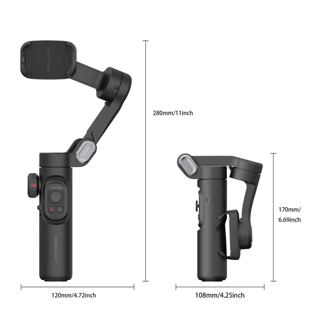3-Axis Handheld Gimbal Stabilizer for Smartphone with Fill Light for Iphone Android Face Tracking Vlog Smart XE