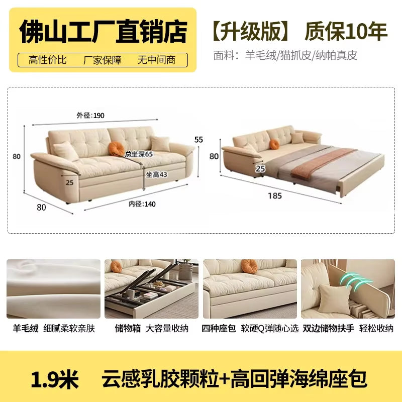 Living Room Sofas Bed Pull Out Folding Living Room Sofas 3 Seater Boneless Couch-Modular Corduroy Convertible Compression Sofas