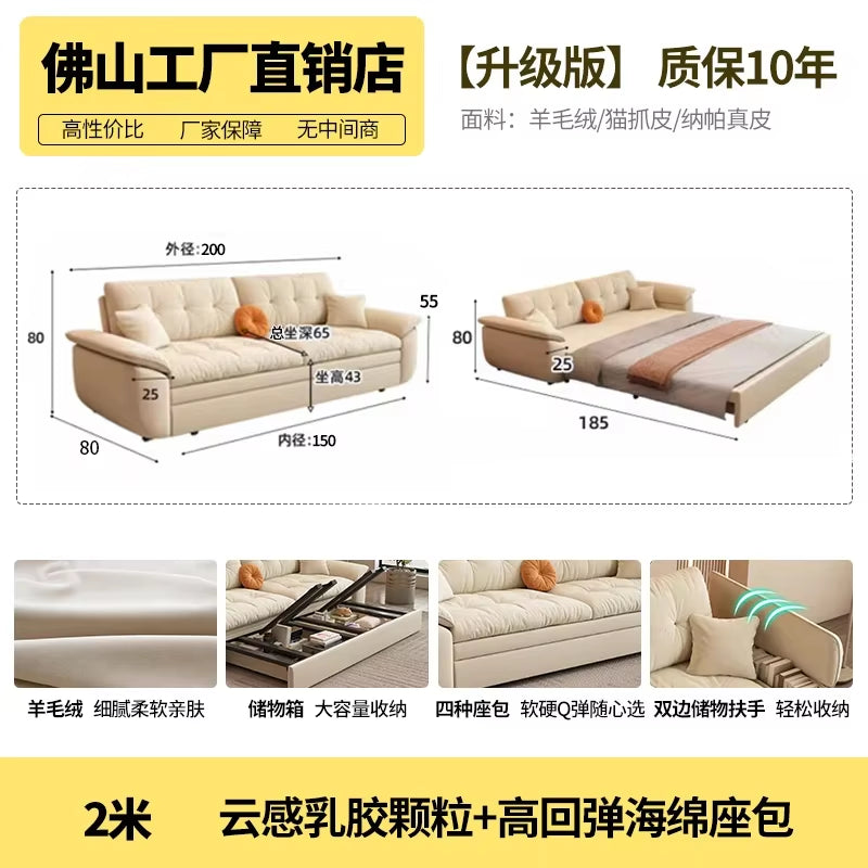 Living Room Sofas Bed Pull Out Folding Living Room Sofas 3 Seater Boneless Couch-Modular Corduroy Convertible Compression Sofas