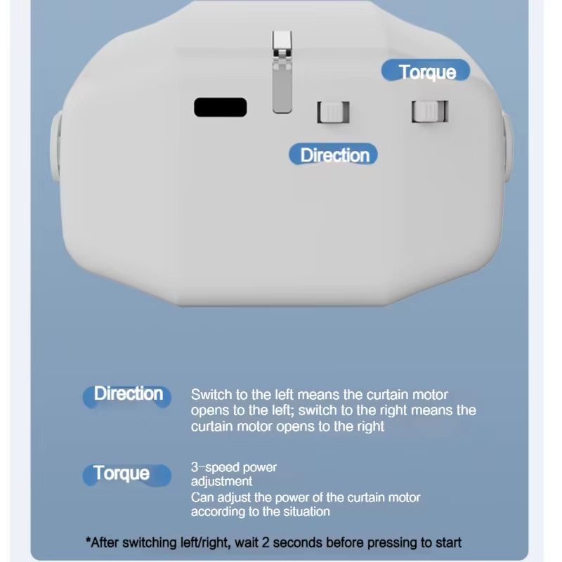 Smart Electric Curtain Robot Track Motor Remote Control Home Electric Drive Track Rod Automatic Curtain Opener